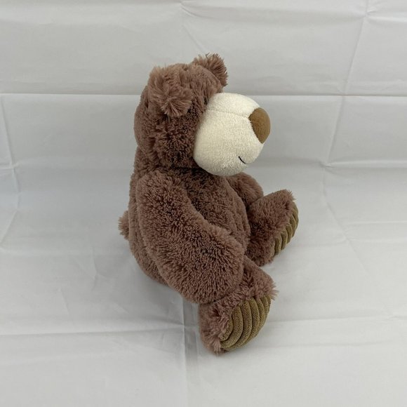 Aurora Brown Teddy Bear 10" Plush Stuffed Animal Sitting Big Nose - Picture 3 of 7